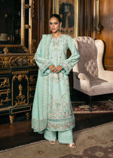Elaf Luxury Embroidered Karandi 3 Piece Unstitched Suit EF25LW D-EWK-5B FLORAZURE